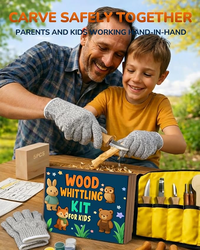 Wood Carving Whittling Kit for Kids: Wood Carving Tool Set - Image 4