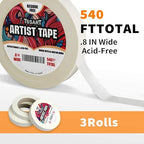 3 Pack White Artist Tape - Image 2