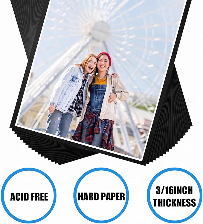 EPHECH 20Pack 12" x 16.5" Black Foam Board - Image 5