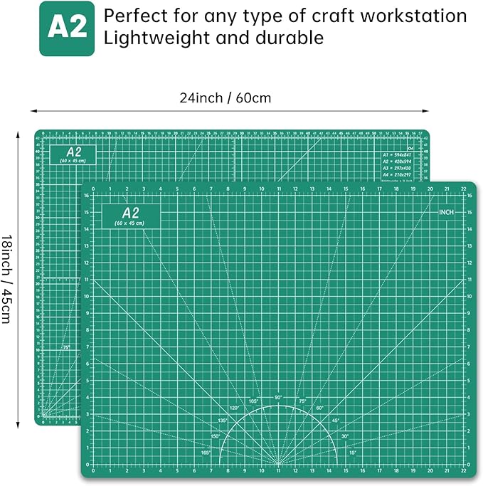 Headley Tools Thickened 18 x 24 Inch Self Healing Sewing Cutting Mat, A2 Rotary - Image 2