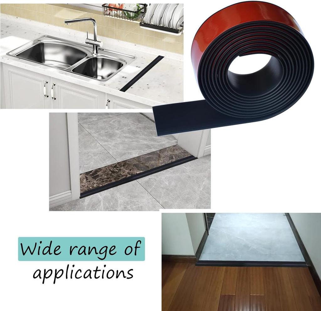 Floor/Door Flat Transition Strip & Self Adhesive Floor Vinyl Floor Edge Trim Laminate Floor Gap Covering Joining Strip