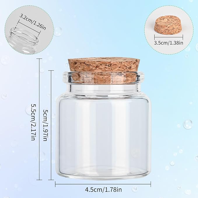 4PCS 50ml Small Empty Glass Bottle - Image 2