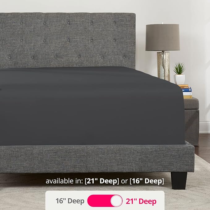 Deep Pocket Full Size Fitted Sheet 21' Full Size Deep Pocket Sheet Perfectly - Image 3