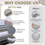 12 Rolls 8"x35" 1.4mm Thick Soft Felt Fabric Sheet 12 Assorted White Grey - Image 4