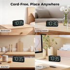 Acedeck Battery Operated Digital Clock: Cordless Small Alarm Clock - Image 8