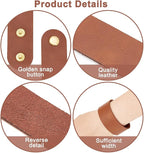 OLYCRAFT 12pcs Adjustable Leather Bracelets 8.6x1 Inch Blank Genuine Leather - Image 4