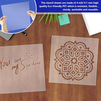 FSWCCK 30 Pcs 4 mil 12 x 12 Inch Translucent PET Blank Stencil Sheets, Mylar - Image 7