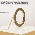 3M Double Sided Tape Heavy Duty Made of 300LSE 0.25"×36Ft Clear Mounting Tape - Image 2