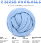 3.53oz Wool Roving: Needle Felting Wool White Roving Wool Felting Supplies Pure - Image 8