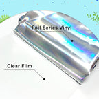 Sheet Metallic Foil Heat Transfer Vinyl olographic Silver, 12Inch*6Ft Bundle - Image 2
