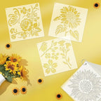 18 PCS Flower Painting Stencils Reusable Stencils - Image 3