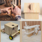 6PCS Rectangle Wood Boards Unfinished Wood Blocks - Image 6