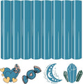 HTVSTD Deep Sea Blue Boho HTV Heat Transfer Vinyl 8pcs 12×10in | Dark Boho by CraftingEveryday