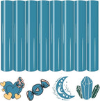 HTVSTD Deep Sea Blue Boho HTV Heat Transfer Vinyl 8pcs 12×10in | Dark Boho by CraftingEveryday