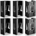 Lounsweer 6 Pcs Magnetic Glove Dispenser Holds Boxes of Towels Paper Tissue Glove Box Holder Wall Mount Kitchen Fridge Tool(Black)