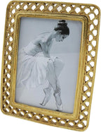 Coshar Gold Picture Frames 7 Inch Resin Table Frame 5x7 | Rustic, Table Top by Coshar