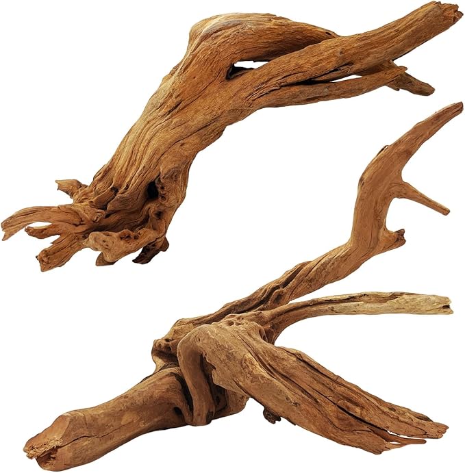 2 Pcs Natural Large Driftwood for Aquarium, Aquarium Driftwood Freshwater 12-16 by GDMYST