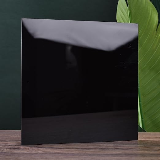 6 PCS Black Cast Acrylic Opaque Plastic Sheet 8 x 8 Inch, - Image 2