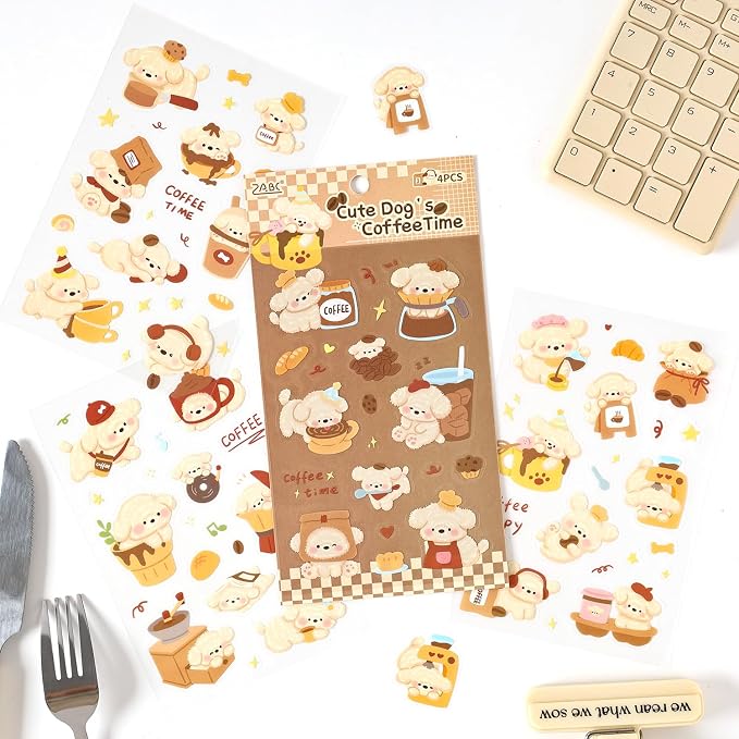 128Pcs Cute Pets for Scrapbooking, Self-Adhesive Transparent Cute Pets - Image 7