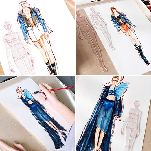 Update 4PCS Fashion Drawing Ruler, French Curve Ruler Sewing Humanoid Patterns - Image 6