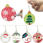 Hidreas 40 Pcs Unfinished Wood Ornaments DIY Round Wooden Ornaments Christmas - Image 3