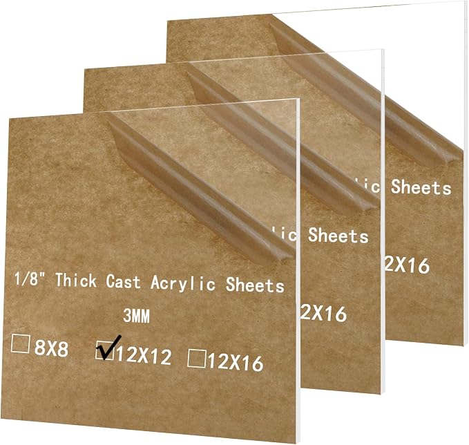 1/8 Thick Inch Acrylic Sheet for Laser Cutting, UV Printed Signs, Home Decor by YMYKLB