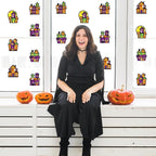 Renbuzhu 36PCS Halloweens Crafts Bulk: Haunted House Paper Suncatchers DIY Kit - Image 6