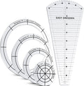 Kigley 5 Pcs Acrylic Quilting Template Ruler 10 Inch Dresden Plate Template by Kigley
