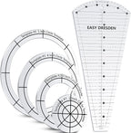 Kigley 5 Pcs Acrylic Quilting Template Ruler 10 Inch Dresden Plate Template by Kigley