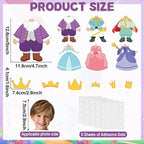 48Pcs Princess and Prince Crown Cutouts Bulletin Board Decorations Gold Crowns - Image 2
