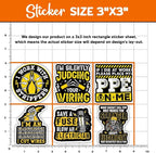 MAIANEY Funny Electrician Stickers Pack – Waterproof Vinyl Decals - Image 4