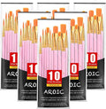 AROIC Acrylic Paint Brushes, 6 Packs/60 pcs Nylon Hair Paint Brush Set by AROIC