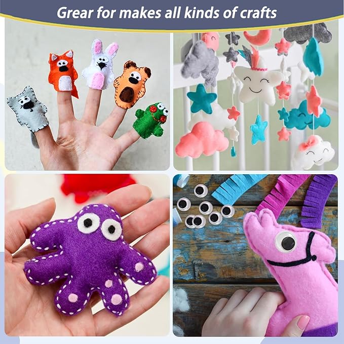 45Pcs Vibrant Felt Sheets for Sewing School Projects Party Craft Decoration | - Image 7