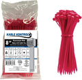 Kable Kontrol Fluorescent Pink Zip Ties 8 Inch 100 Pcs, 50 Lbs Tensile Strength by KABLEKONTROL%C2%AE