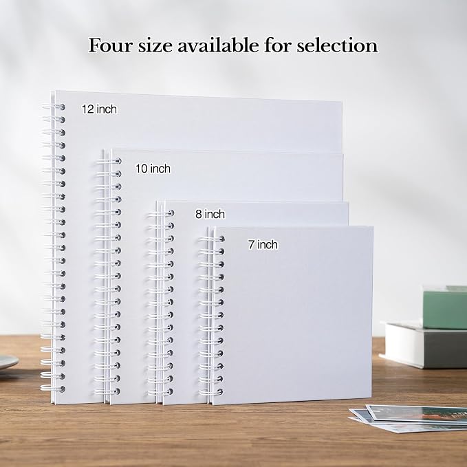 potricher 10 x 10 Inch DIY Scrapbook Album 40 Pages Hardcover Kraft Paper Scrap - Image 6