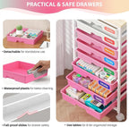 Goovilla Rolling Cart with Drawers, Utility Cart Organizer with 8 Removable - Image 3