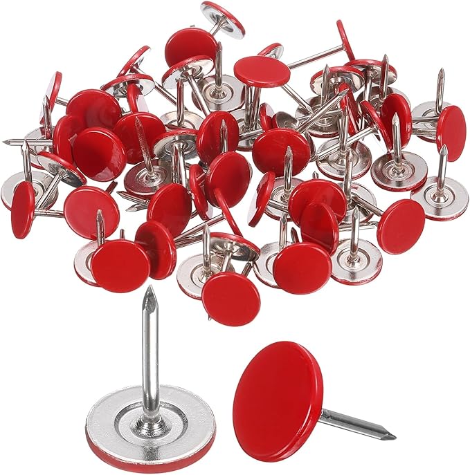 uxcell 150Pcs Upholstery Tacks, 11mmx15mm Flat Head Thumb Tack Decorative by uxcell