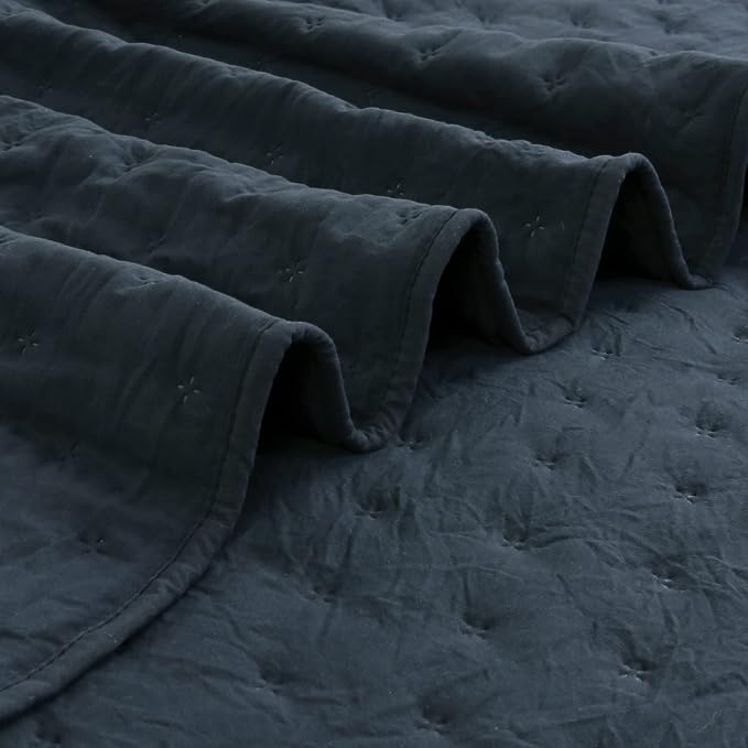 ROARINGWILD Navy Blue Twin Size Quilt Bedding Set - Image 6