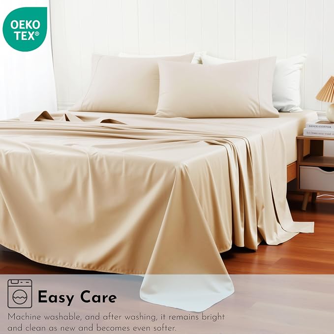 Cotton Flat Sheets Only, 600 TC 100% Cotton Flat Sheet Top Sheet Only, Cal King - Image 8