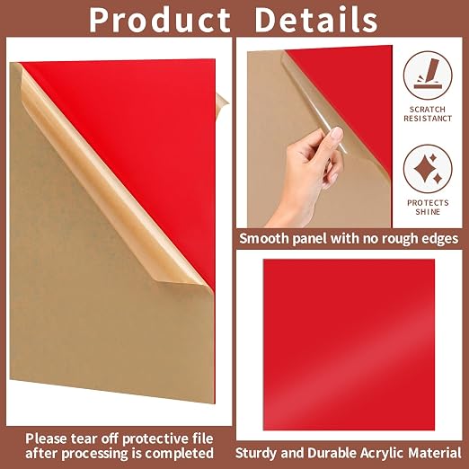1/8 Thick 10 x 10 inch Acrylic Sheets - Image 4