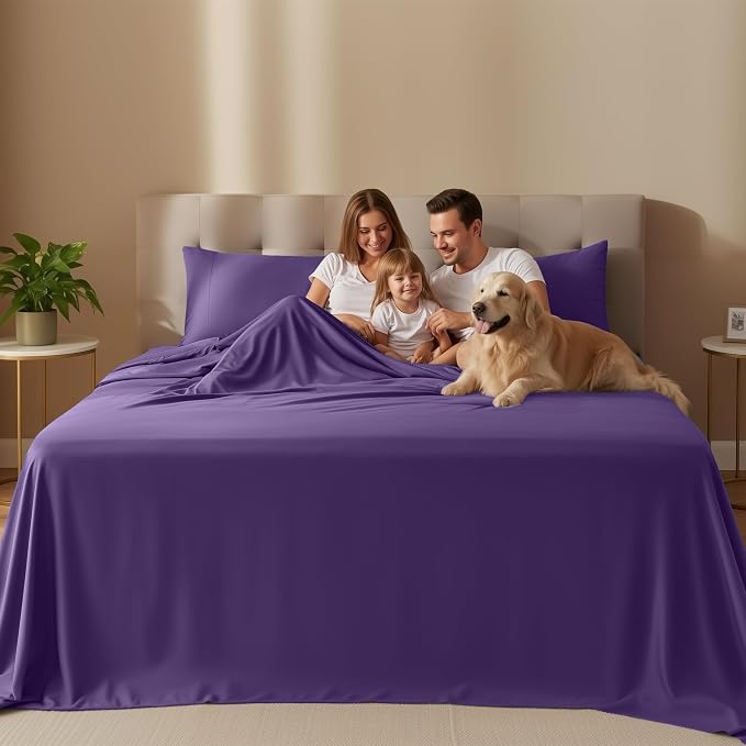 Utopia Bedding King Size Sheet Set – 4 Piece Bed Sheets, Soft and Breathable - Image 2
