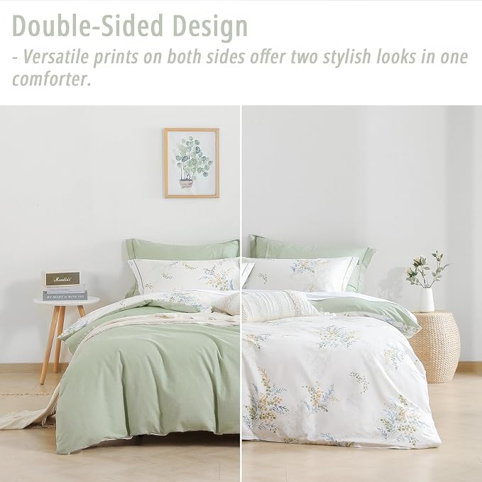 LEMIROE White Cotton Comforter King Size 3Pcs - Image 4