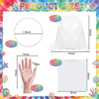 Acellegic 60 Pcs White Tie-Dye Cotton Drawstring Bags - Image 5