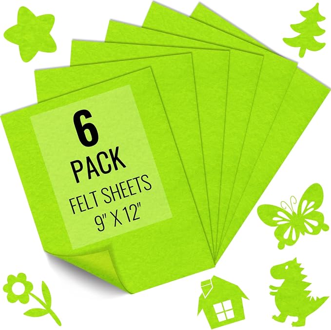 IONTACH 9" X 12" Soft Felt Sheets 1.6mm Thick | Felt Fabric by IONTACH