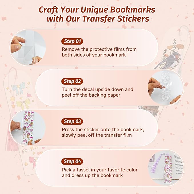 120Pcs Acrylic Bookmark Blanks Kits - Image 4