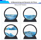 Coitak Moving Sand Art Picture, Round Glass Dynamic Sand Picture, Desktop Sand - Image 4