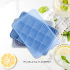 Tvmania Ice Cube Trays Set of 2, 15-Cube Silicone Molds - Image 2