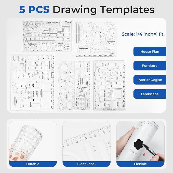 Nicpro 21PCS Professional Drafting Tools & Geometry Set - Image 2