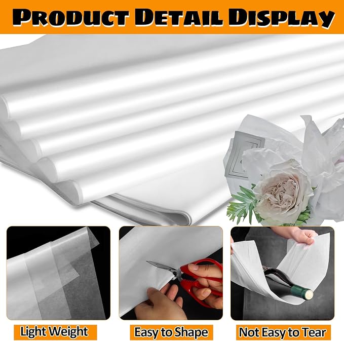 200 Sheets 24"x36" Acid Free Archival Tissue Paper Unbuffered No Acid Paper | - Image 3