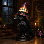 Resin Black Cat Witch Hat Table Lamp by Unknown